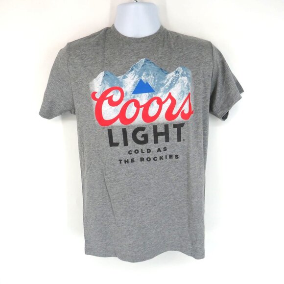 Coors Light Mens "Cold As The Rockies" Graphic Tee Shirt Small NWT - Picture 1 of 4
